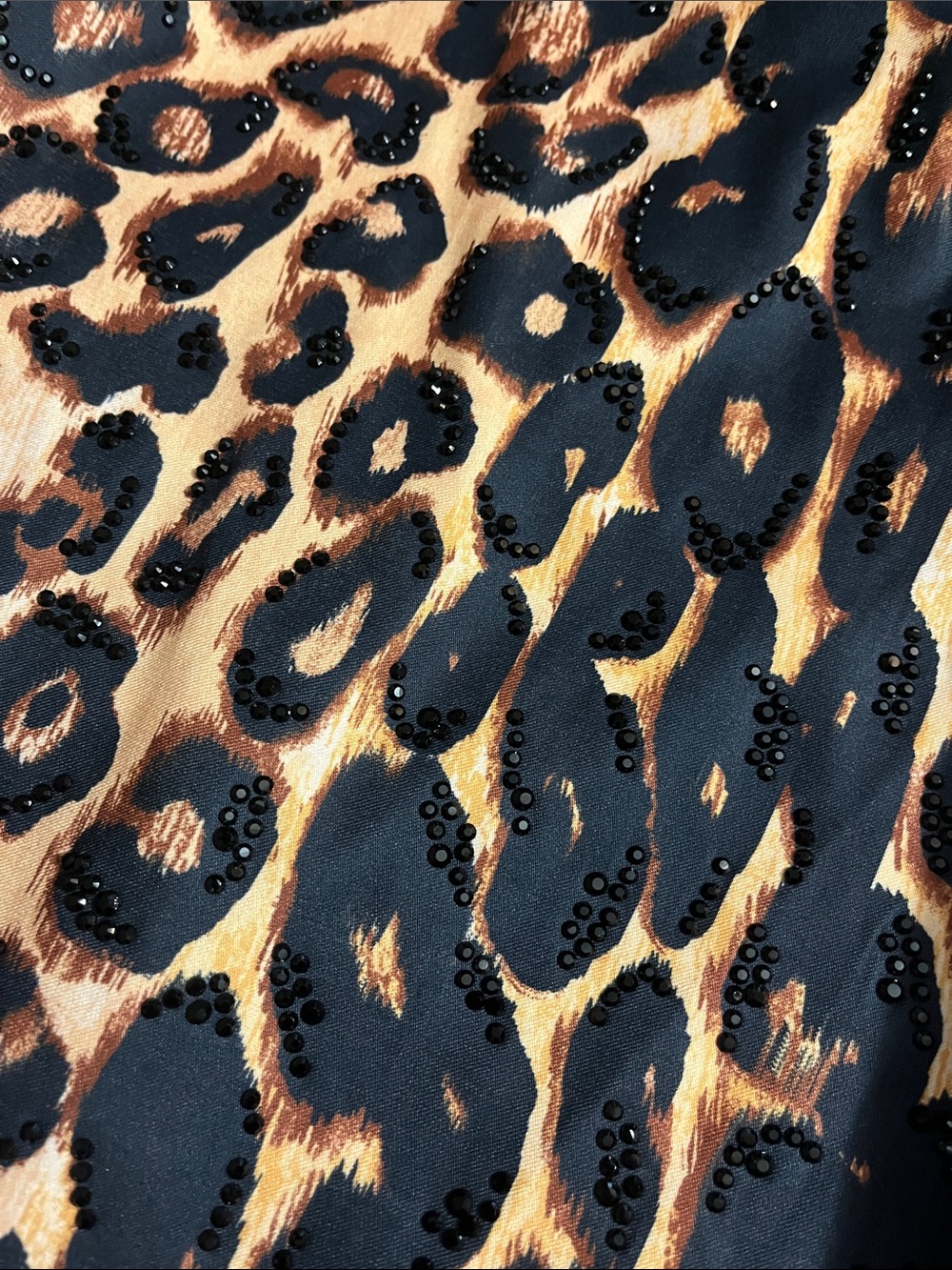 Animal Print Stones Sweetheart Neck Bodycon Dress - Picture 7 of 10